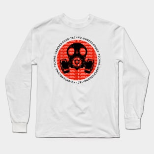 Techno music gasmask Long Sleeve T-Shirt